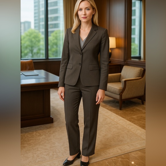 Micheal Micheal Kors pinstripe suit jacket sz 10 pants sz 8 - Picture 1 of 14